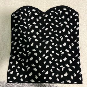 Bar III Polka Dot Knit Bandeau Top